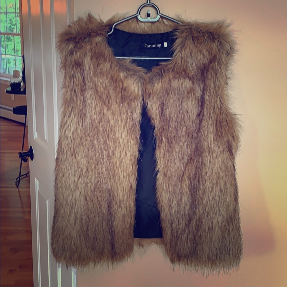 Faux fur vest